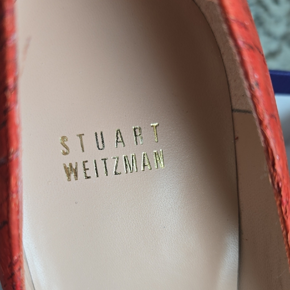 Stuart Weitzman Naughty Coral Cork Pumps US Sz 10 - Picture 2 of 12